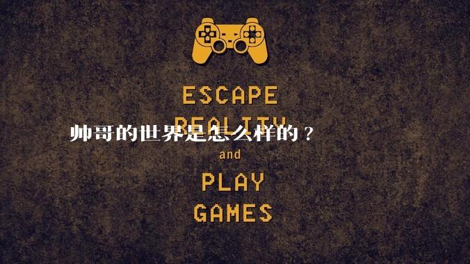 帅哥的世界是怎么样的?